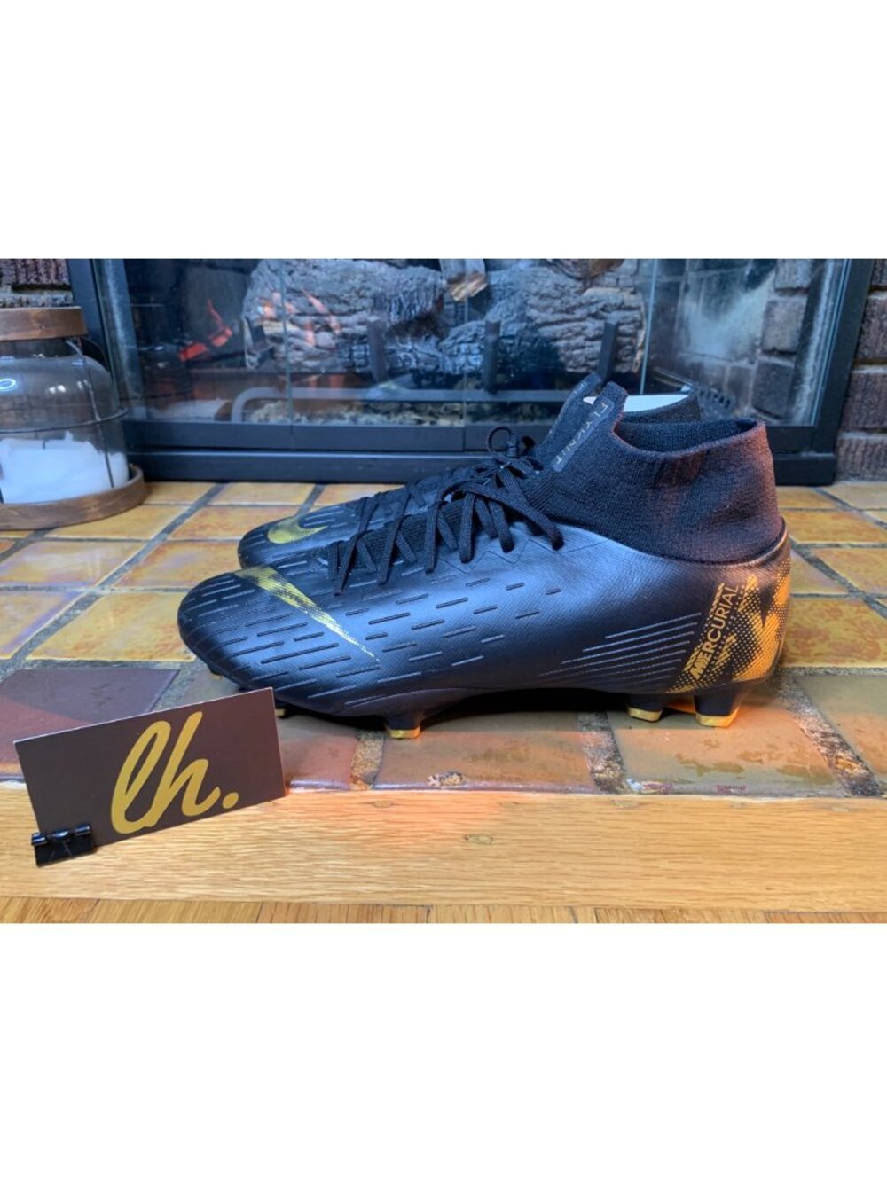 Mens 12 Nike Superfly 6 Pro FG “Black Gold” Athletic Soccer Cleats AH7368-077